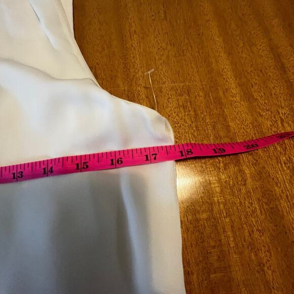 *Theory *. Brand New with Tags Creamy Silk Sleeveless Top Cascading ruffle front - Picture 2 of 6